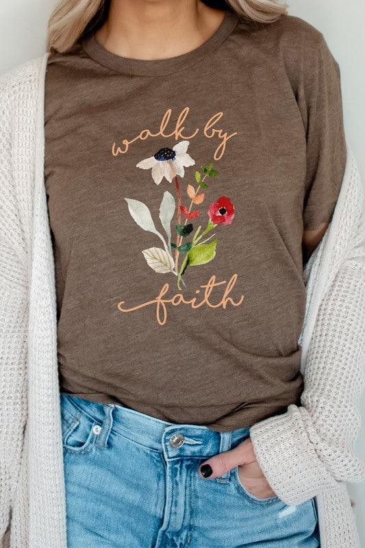 Walk By Faith Flowers Spring Time Tee - Modestly Vogue 