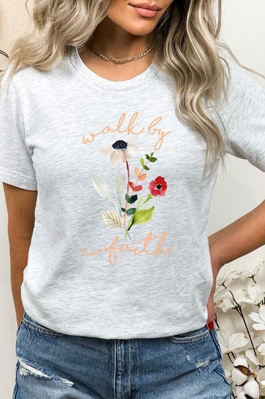 Walk By Faith Flowers Spring Time Tee - Modestly Vogue 