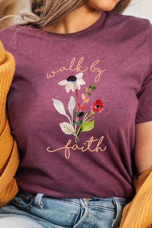 Walk By Faith Flowers Spring Time Tee - Modestly Vogue 