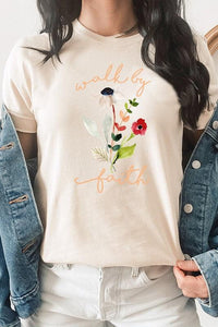 Walk By Faith Flowers Spring Time Tee - Modestly Vogue 