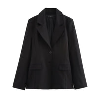 Winter Women Clothing with Padded Shoulder Slim Fit Blazer - Modestly Vogue 