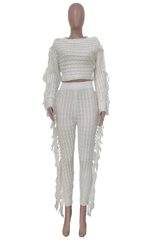 WOMEN FASHION 2PC SWEATER PANTS SET - Modestly Vogue 