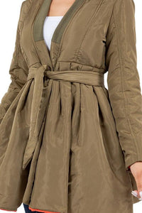 WOMEN FASHION PUFFER JACKET DRESS OUTERWEAR - Modestly Vogue 