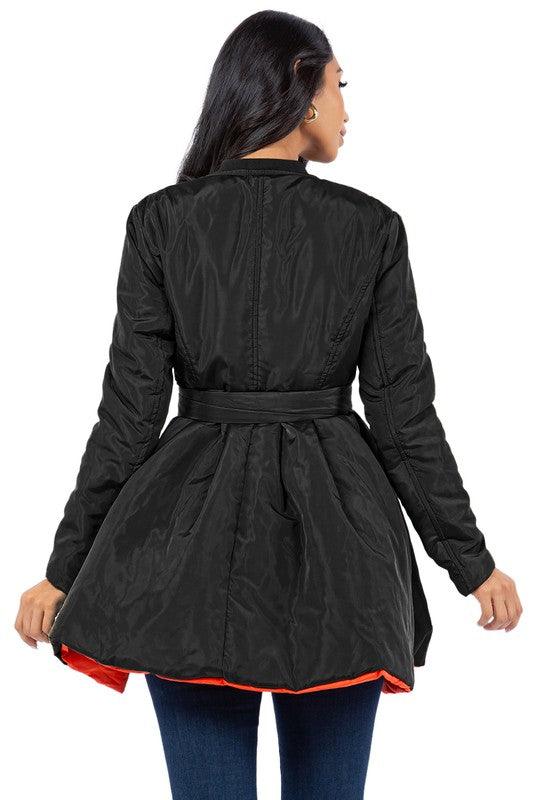 WOMEN FASHION PUFFER JACKET DRESS OUTERWEAR - Modestly Vogue 