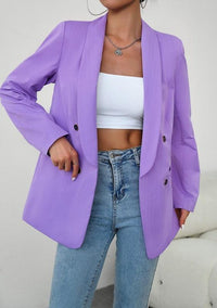 Womens Casual Blazers Open Front Long Sleeve Lapel - Modestly Vogue 