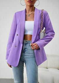 Womens Casual Blazers Open Front Long Sleeve Lapel - Modestly Vogue 