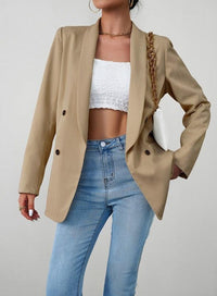 Womens Casual Blazers Open Front Long Sleeve Lapel - Modestly Vogue 